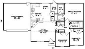 Floorplan for House Plan #053-00147