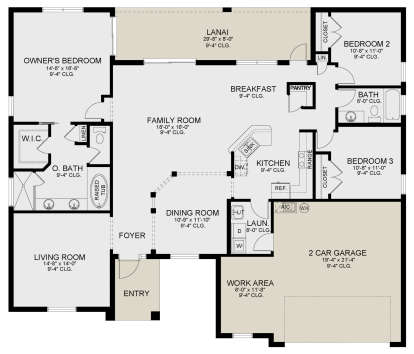 Main Floor for House Plan #3978-00234