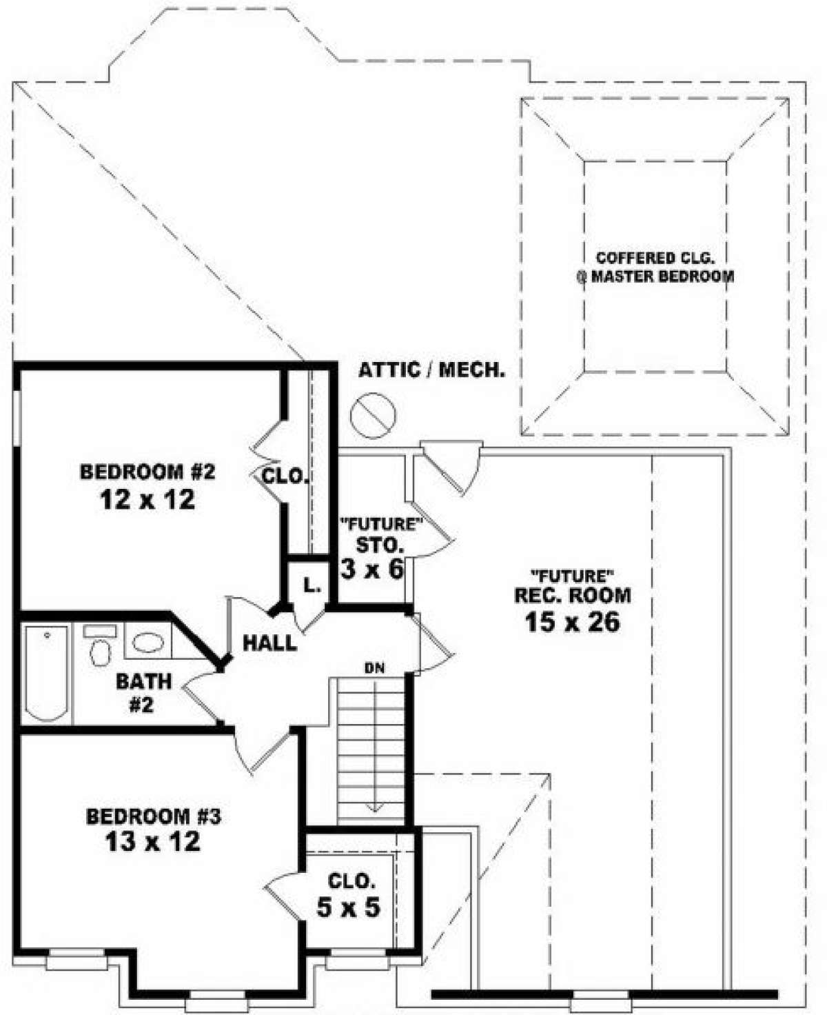 Second Floor for House Plan #053-00148