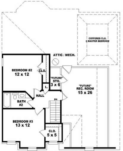 Second Floor for House Plan #053-00148