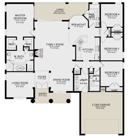 Main Floor for House Plan #3978-00239