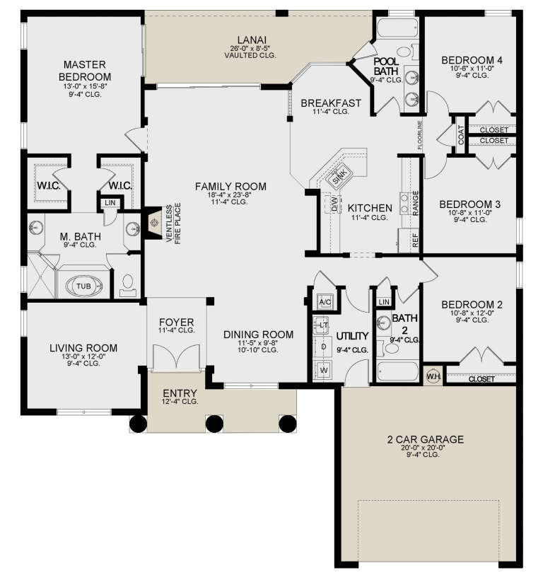 House Plan House Plan #22884 Drawing 1