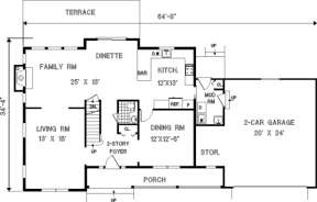 Main Floor for House Plan #033-00038
