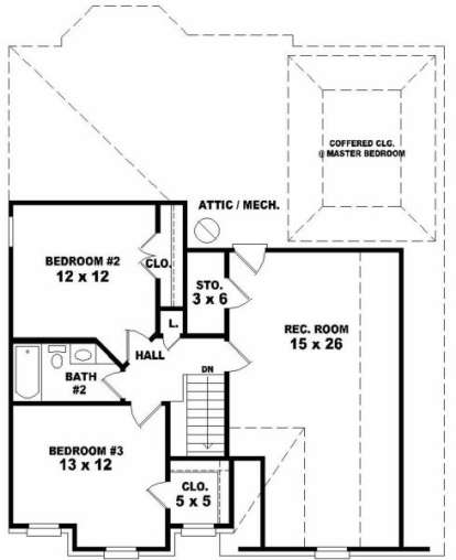 Second Floor for House Plan #053-00149