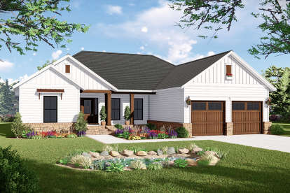 Modern Farmhouse House Plan #348-00290 Elevation Photo