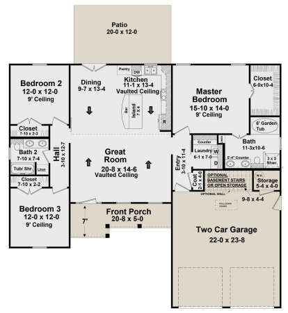 Main Floor  for House Plan #348-00290