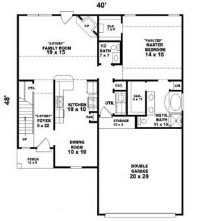 First Floor for House Plan #053-00151