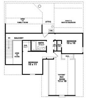 Second Floor for House Plan #053-00151