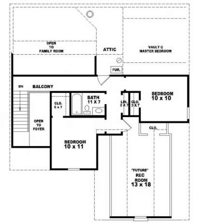 Second Floor for House Plan #053-00151