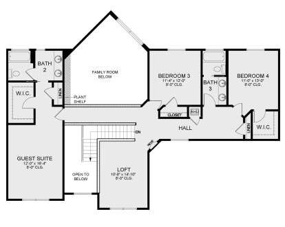 Second Floor for House Plan #3978-00247