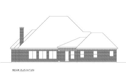 European House Plan #5445-00344 Elevation Photo