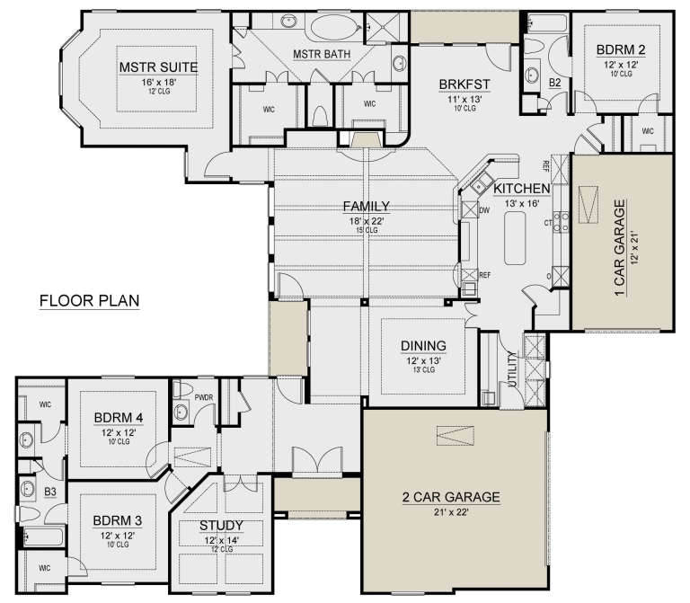 House Plan House Plan #22975 Drawing 1