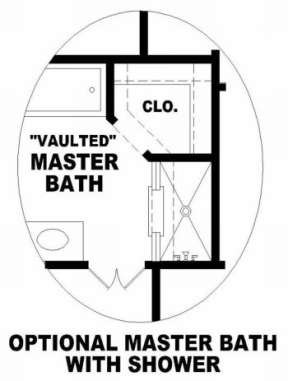 Optional Master Bath for House Plan #053-00154