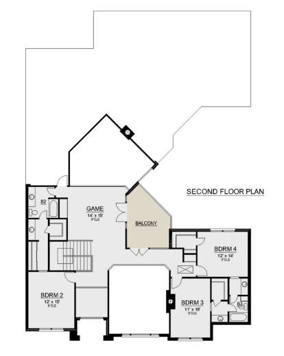 Second Floor for House Plan #5445-00346