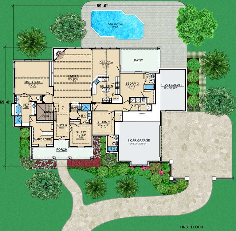House Plan House Plan #22989 Drawing 1