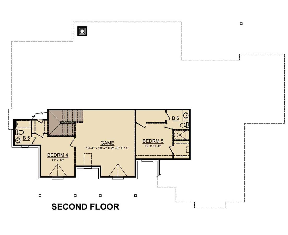 Second Floor for House Plan #5445-00347