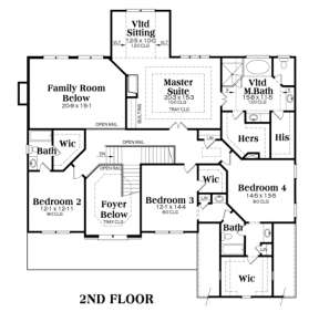 Second Floor for House Plan #009-00007