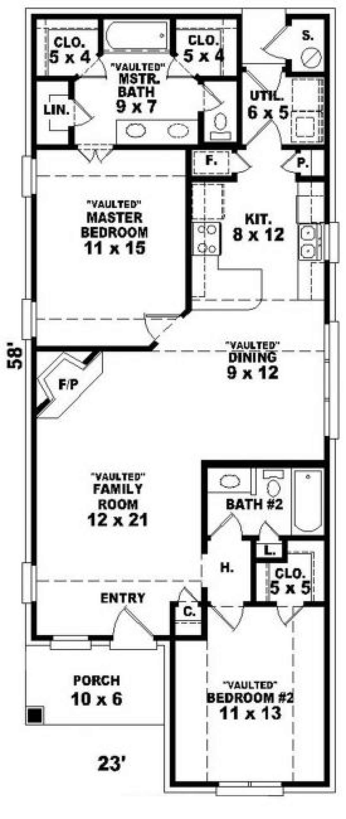 Floorplan for House Plan #053-00156