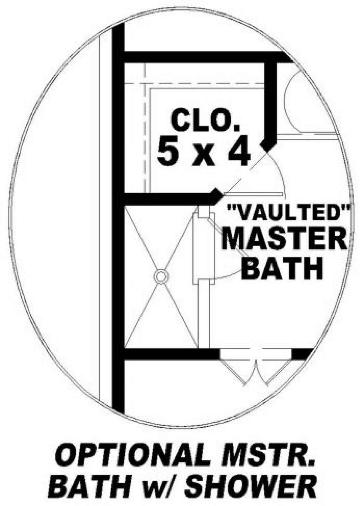 Optional Master Bath for House Plan #053-00156