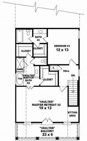 Second Floor for House Plan #053-00157