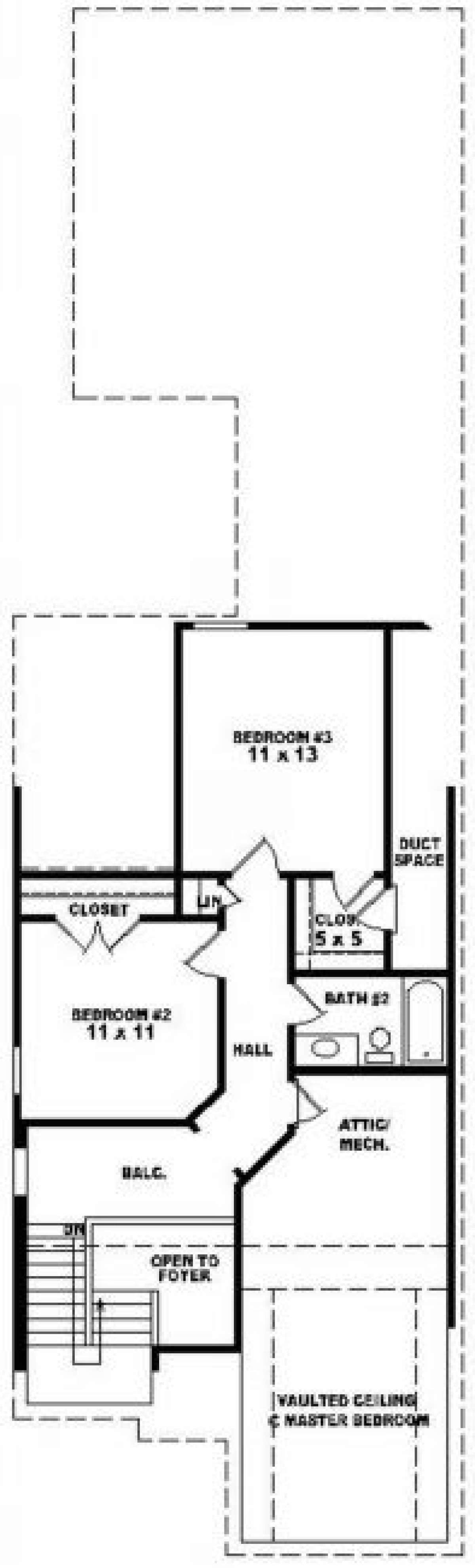 Second Floor for House Plan #053-00158