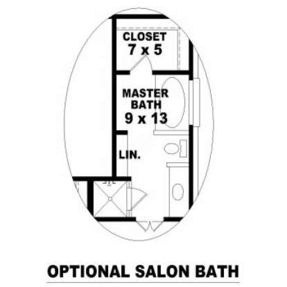 Optional Master Bath for House Plan #053-00159