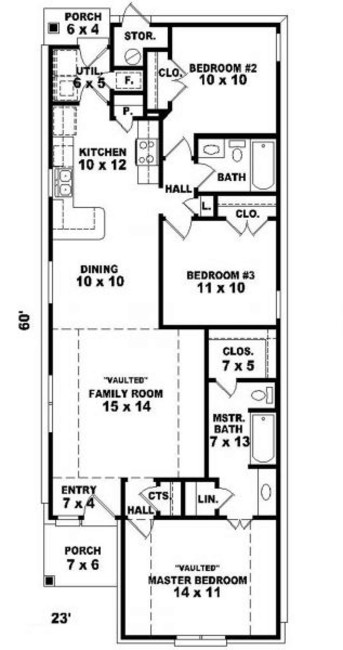 Floorplan for House Plan #053-00160