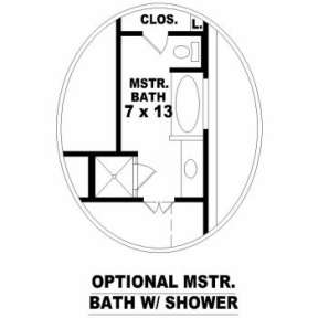 Optional Master Bath for House Plan #053-00160