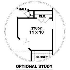 Optional Study for House Plan #053-00160