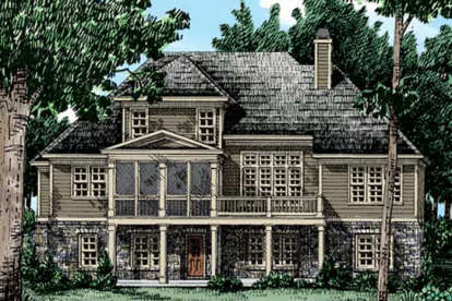 European House Plan #8594-00308 Elevation Photo