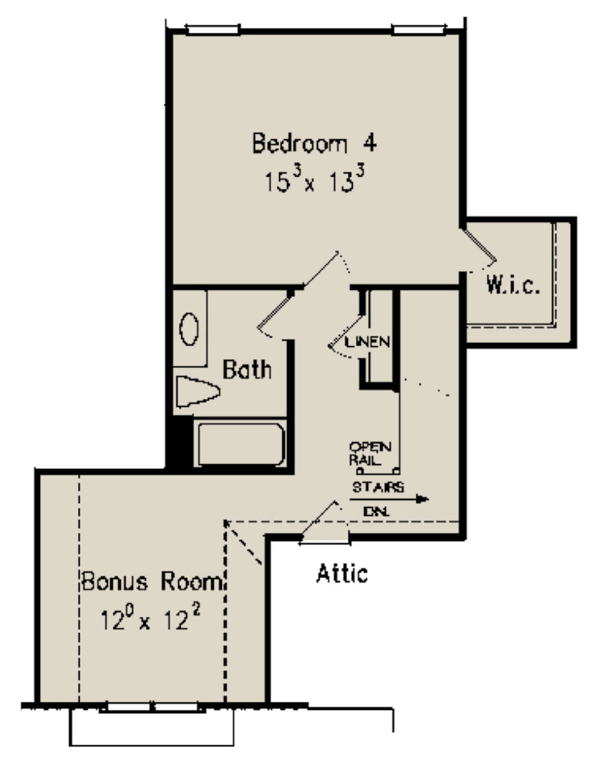 Optional Second Floor for House Plan #8594-00308