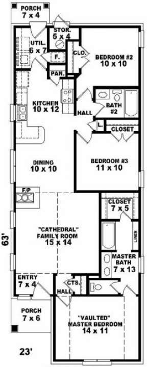 Floorplan for House Plan #053-00161