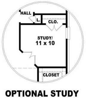 Optional Study for House Plan #053-00161