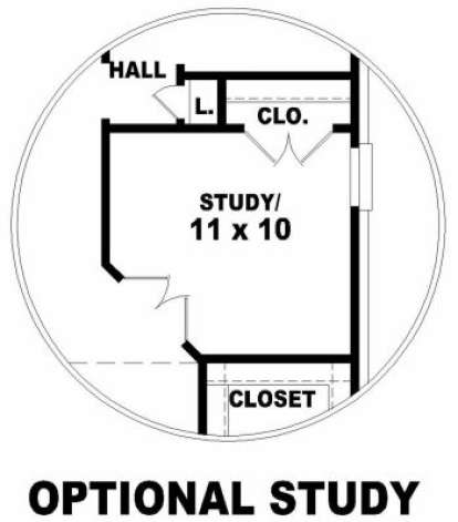Optional Study for House Plan #053-00161
