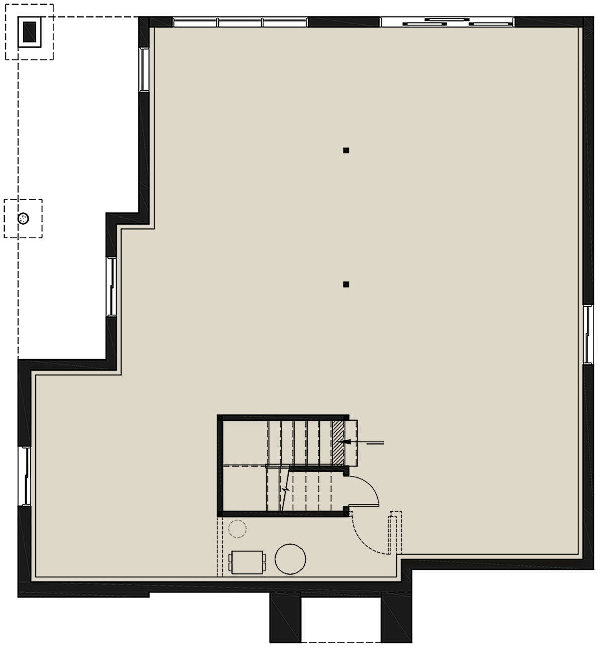 Basement for House Plan #034-01221