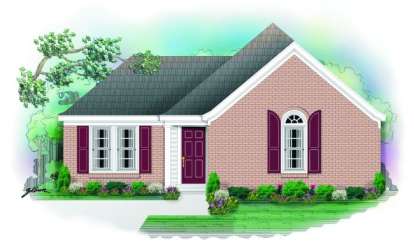 3 Bed, 2 Bath, 1257 Square Foot House Plan - #053-00162