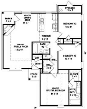 Floorplan for House Plan #053-00162