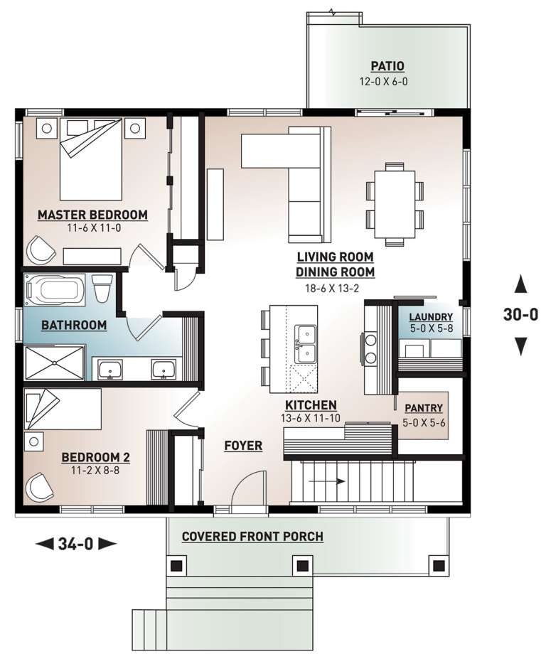 House Plan House Plan #23066 Drawing 1