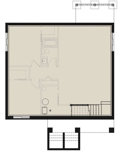 Basement for House Plan #034-01222
