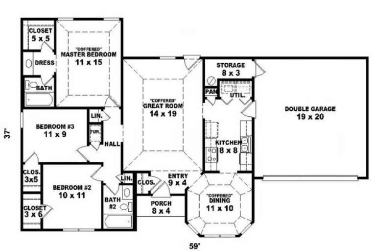 House Plan House Plan #2308 Drawing 1