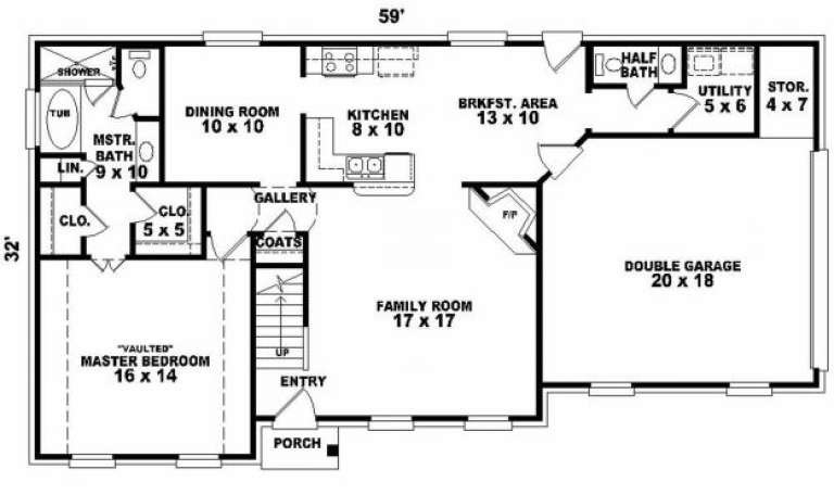House Plan House Plan #2309 Drawing 1