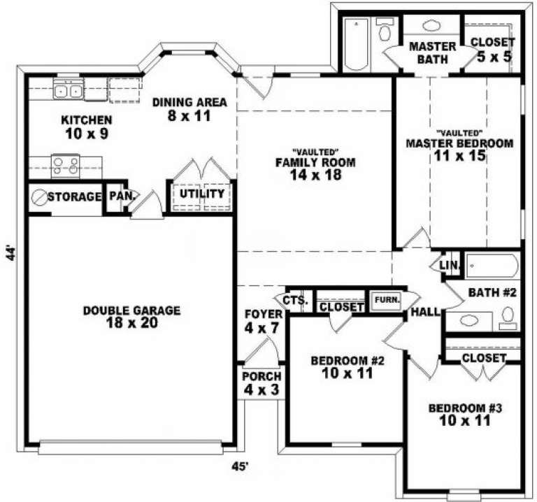 House Plan House Plan #2310 Drawing 1