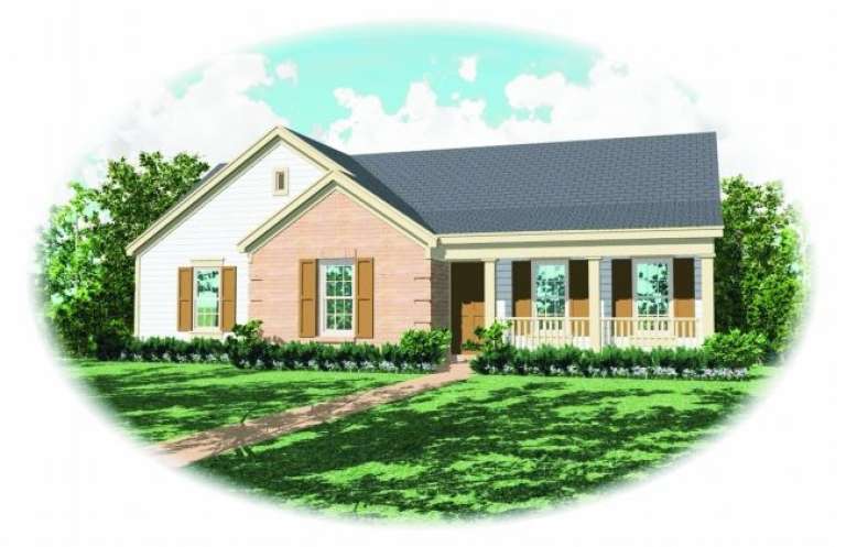 Traditional House Plan #053-00167 Elevation Photo