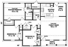 Floorplan for House Plan #053-00167