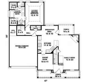 First Floor for House Plan #053-00168