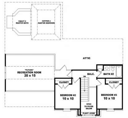 Second Floor for House Plan #053-00169
