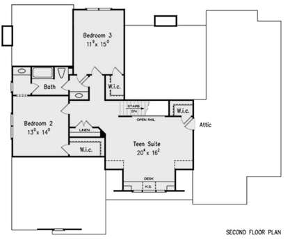 Second Floor for House Plan #8594-00315