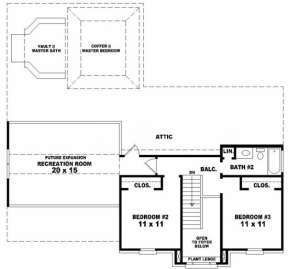 Second Floor for House Plan #053-00170
