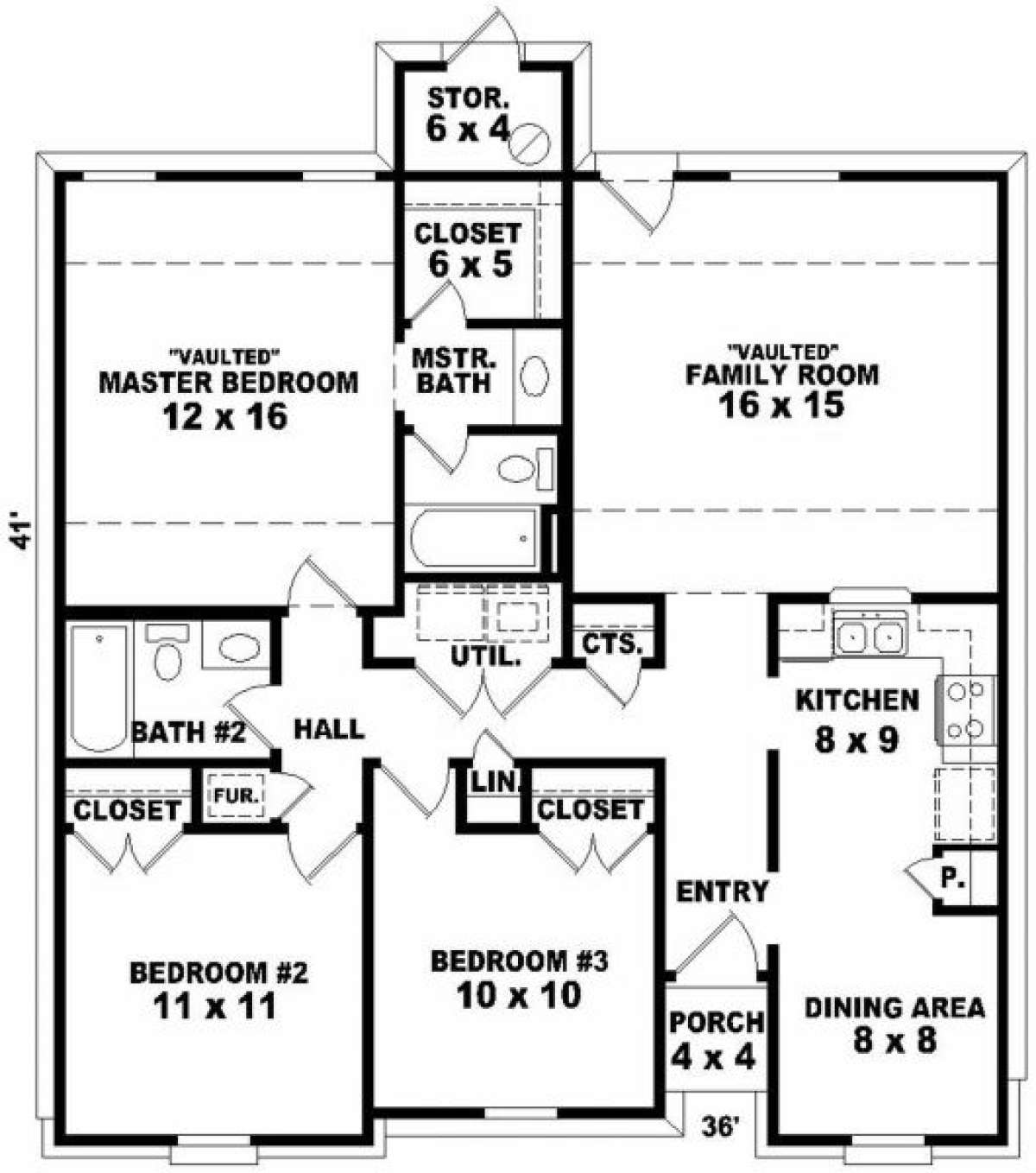 Floorplan for House Plan #053-00171