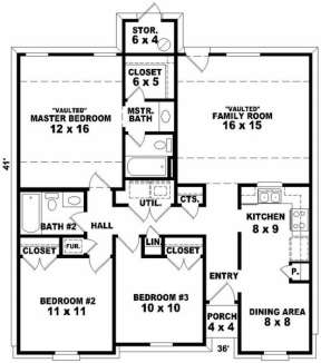 Floorplan for House Plan #053-00171